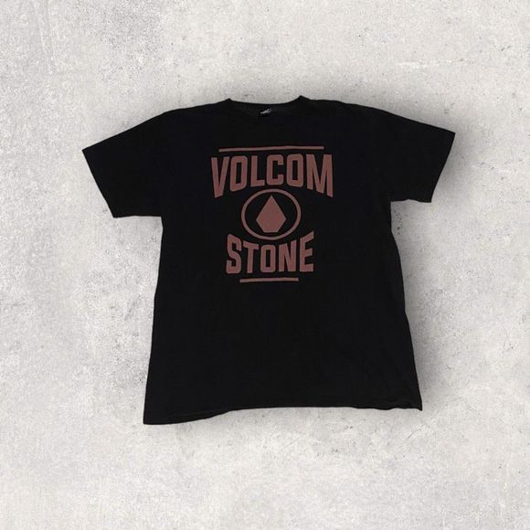 Volcom Black Graphic Logo T-Shirt Men’s Medium - Picture 1 of 3